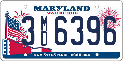 MD license plate 3MD6396