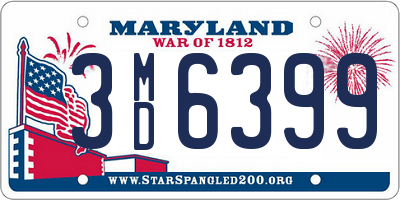 MD license plate 3MD6399