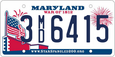 MD license plate 3MD6415