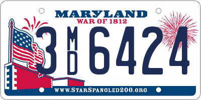 MD license plate 3MD6424