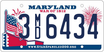 MD license plate 3MD6434