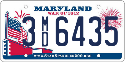 MD license plate 3MD6435