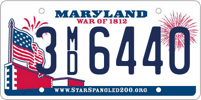 MD license plate 3MD6440
