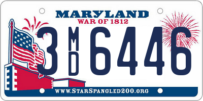 MD license plate 3MD6446