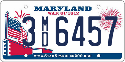 MD license plate 3MD6457