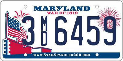 MD license plate 3MD6459