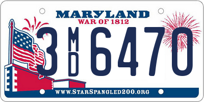 MD license plate 3MD6470