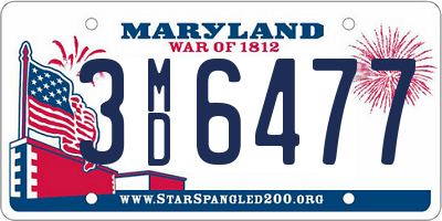 MD license plate 3MD6477
