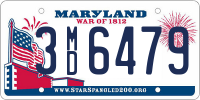 MD license plate 3MD6479