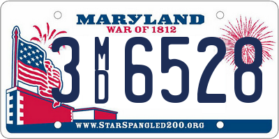 MD license plate 3MD6528