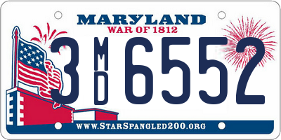 MD license plate 3MD6552