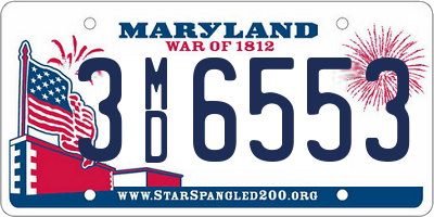 MD license plate 3MD6553