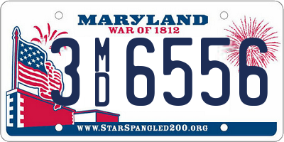 MD license plate 3MD6556