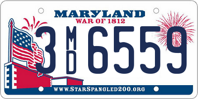 MD license plate 3MD6559