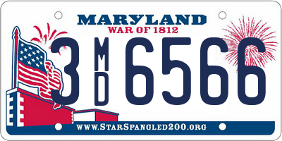 MD license plate 3MD6566