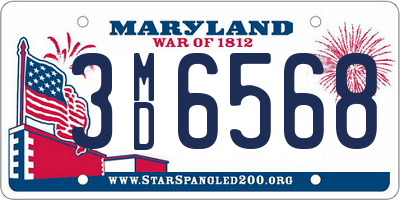 MD license plate 3MD6568
