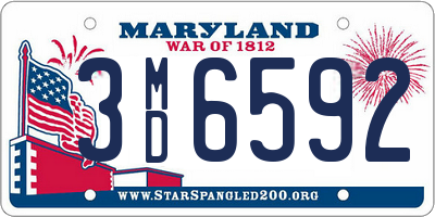 MD license plate 3MD6592