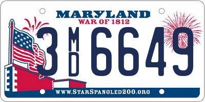MD license plate 3MD6649