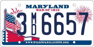 MD license plate 3MD6657