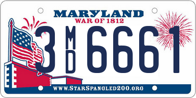 MD license plate 3MD6661