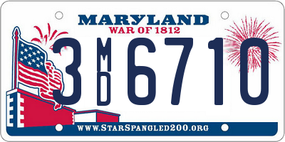 MD license plate 3MD6710