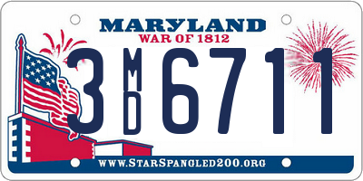 MD license plate 3MD6711