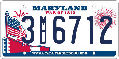 MD license plate 3MD6712