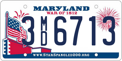 MD license plate 3MD6713