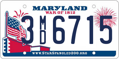 MD license plate 3MD6715