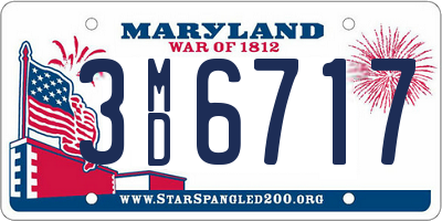 MD license plate 3MD6717