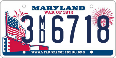 MD license plate 3MD6718