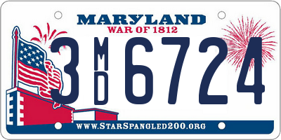 MD license plate 3MD6724