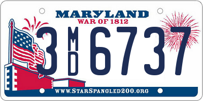 MD license plate 3MD6737