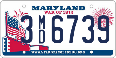 MD license plate 3MD6739