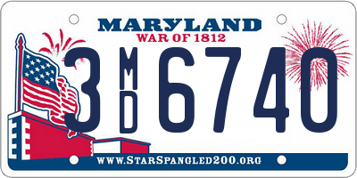 MD license plate 3MD6740