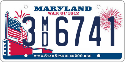 MD license plate 3MD6741