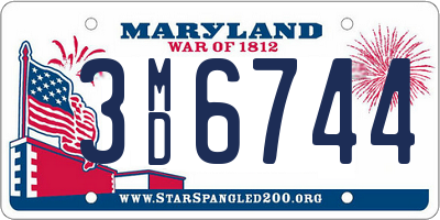 MD license plate 3MD6744