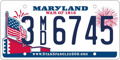 MD license plate 3MD6745