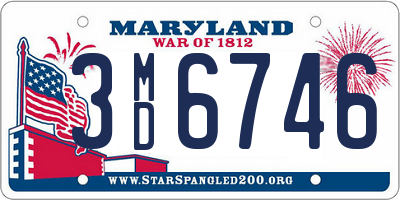 MD license plate 3MD6746