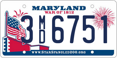 MD license plate 3MD6751