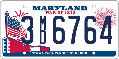 MD license plate 3MD6764