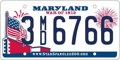 MD license plate 3MD6766