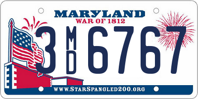 MD license plate 3MD6767