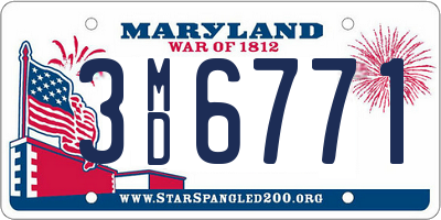 MD license plate 3MD6771