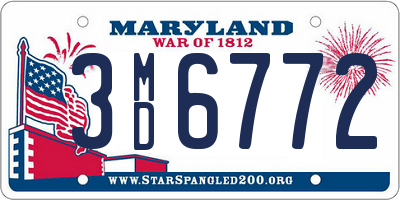 MD license plate 3MD6772