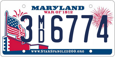 MD license plate 3MD6774