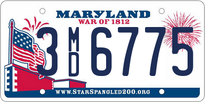 MD license plate 3MD6775