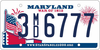 MD license plate 3MD6777