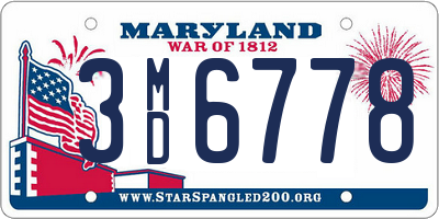 MD license plate 3MD6778