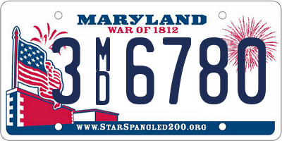 MD license plate 3MD6780